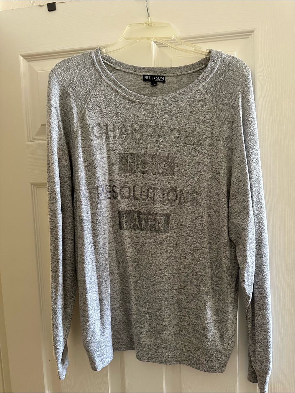 Oversized Lightweight Sweater ** Champagne Now Resolutions Later**